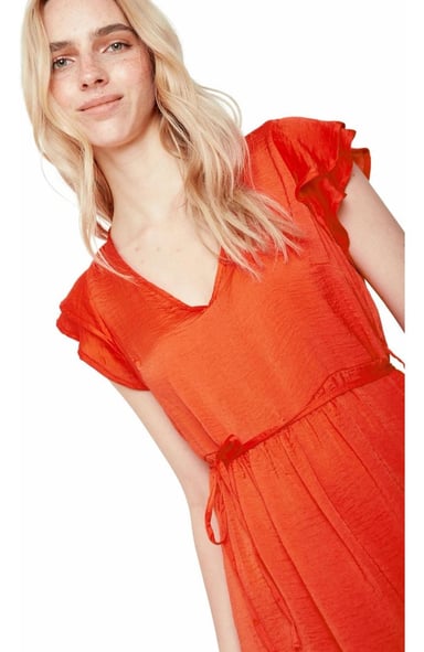 VESTIDO ANNA CORTO CORAL - 6