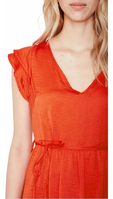 VESTIDO ANNA CORTO CORAL - 7