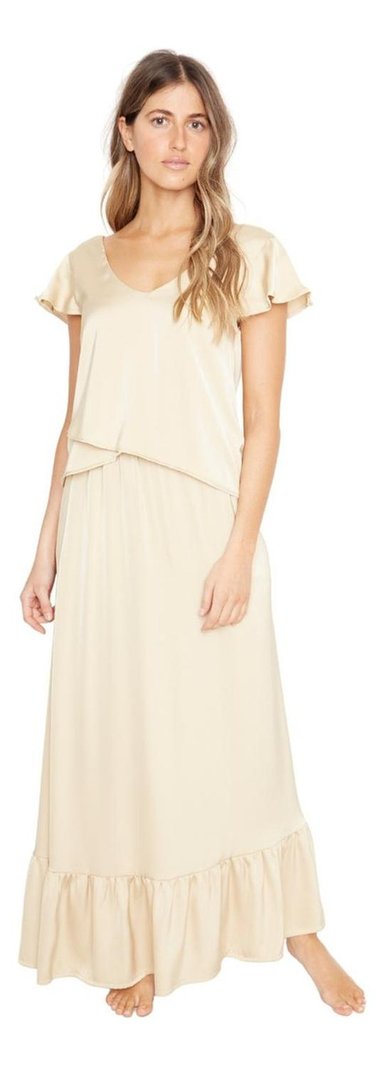 FALDA MUJER JACINTA TIENDA DORADA ANA SATIN - 1