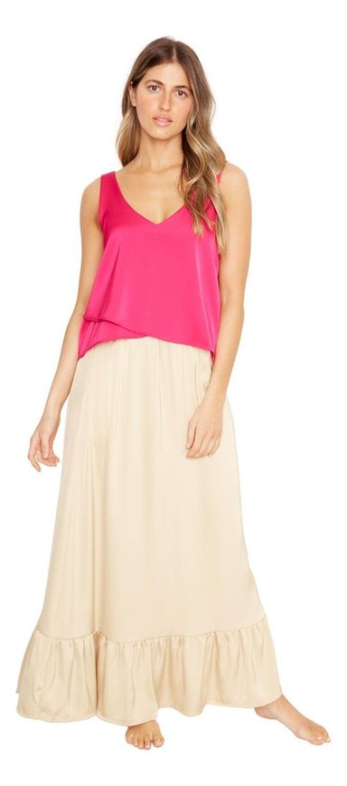 FALDA MUJER JACINTA TIENDA DORADA ANA SATIN - 3