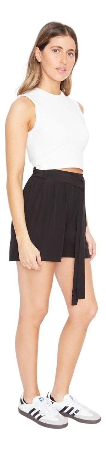 SHORT GRETA CON LAZO III NEGRO JACINTA TIENDA - 2