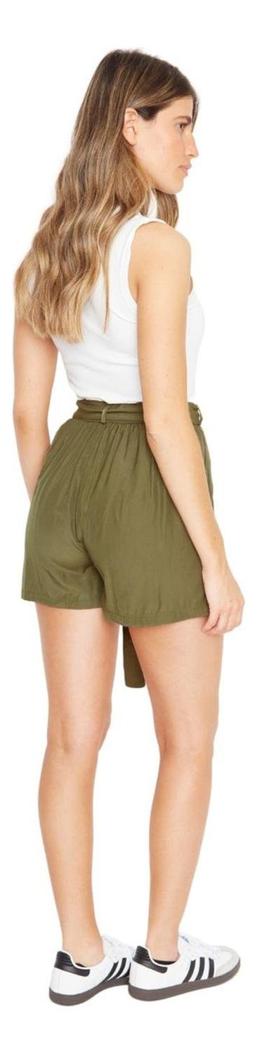 SHORT MUJER JACINTA TIENDA VERDE GRETA CON LAZO III - 3