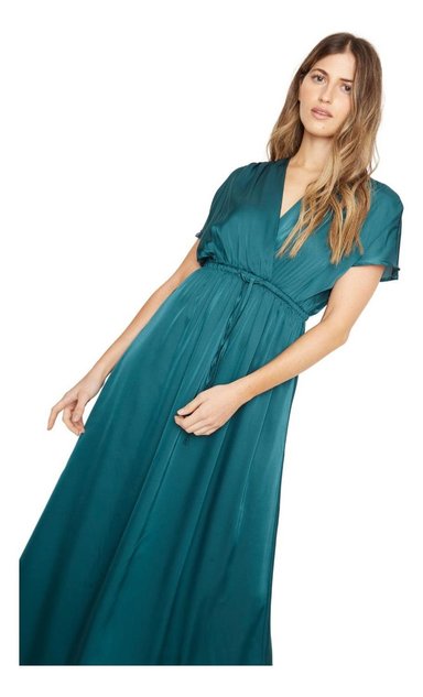 VESTIDO LUCILA SATIN PETROLEO JACINTA TIENDA - 2
