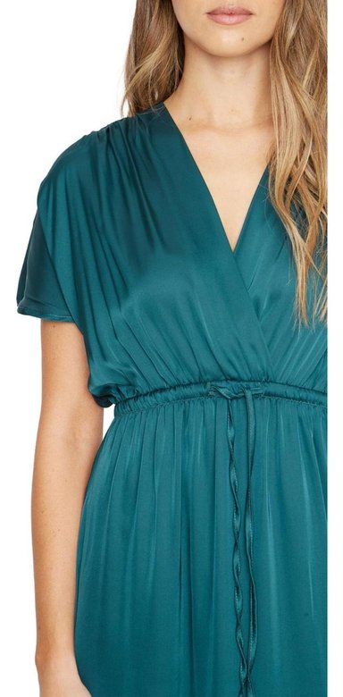VESTIDO LUCILA SATIN PETROLEO JACINTA TIENDA - 5