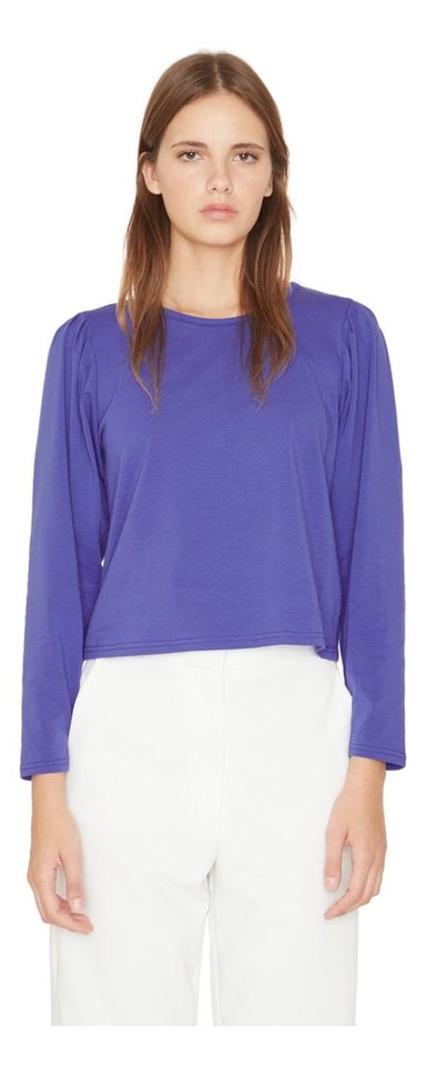 POLERA ALICIA MANGA LARGA AZUL JACINTA TIENDA - 1