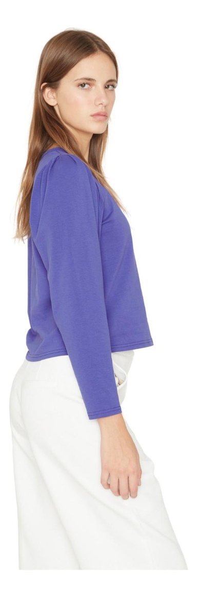 POLERA ALICIA MANGA LARGA AZUL JACINTA TIENDA - 2