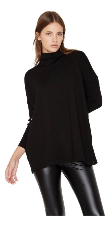CHALECO MANUELA LARGO III NEGRO JACINTA TIENDA - 4