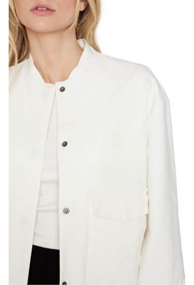 CHAQUETA BOMBER MANGA LARGA BLANCA JACINTA TIENDA - 5