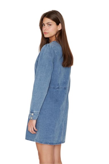 VESTIDO DENIM STONE AZUL JACINTA TIENDA - 5