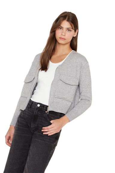 CHALECO CARGO GRIS JACINTA TIENDA - 4