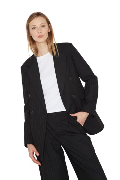 BLAZER BOWEN LINEAS EN COLOR NEGRO JACINTA TIENDA - 1