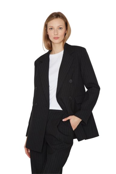 BLAZER BOWEN LINEAS EN COLOR NEGRO JACINTA TIENDA - 8
