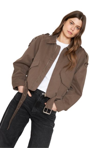 CHAQUETA AVIADORA COTTON CAFE  JACINTA TIENDA - 3