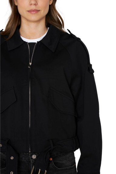 CHAQUETA AVIADORA COTTON NEGRA JACINTA TIENDA - 6