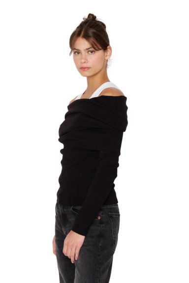 CHALECO SHOULDER NEGRO JACINTA TIENDA - 4