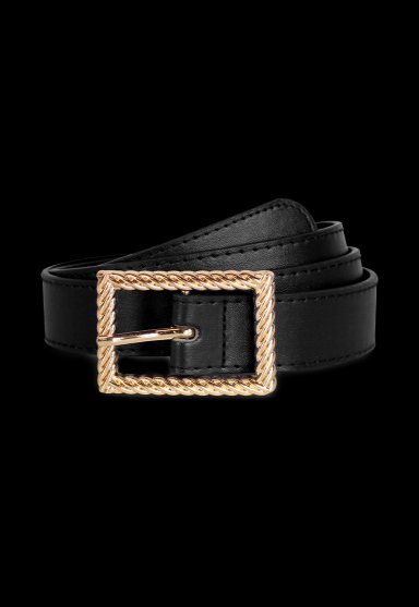 CINTURÓN ECOCUERO CARVEN NEGRO MUJER LARA - 1