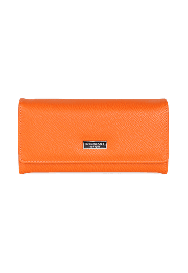 BILLETERA MUJER FLAP-BESSIE ORANGE KENNETH COLE - 1