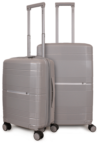 PACK 2 MALETAS S+M GRIS CHIC F LA MALETA DE CHILE - 1