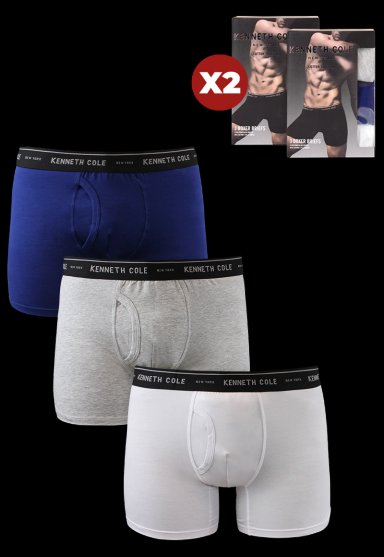 PACK 6 BOXER ALGODÓN HOMBRE KENNETH COLE BLANCO - 1