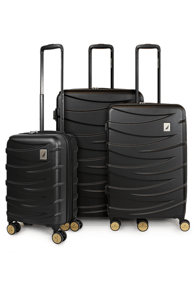SET DE 3 MALETAS MÓNACO NEGRA S+M+L NAUTICA - 1