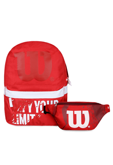 PACK WILSON MOCHILA DEFY + BANANO OSLO ROJO - 1