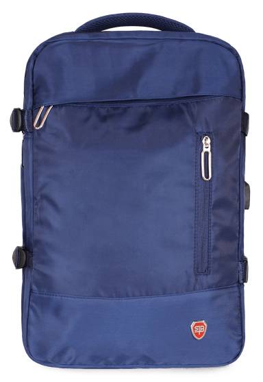 MOCHILA DE VIAJE VIRAL AZUL CON USB SWISS BAG - 1