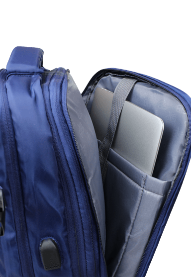 MOCHILA DE VIAJE VIRAL AZUL CON USB SWISS BAG - 6