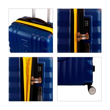 SET DE 3 MALETAS S+M+NAUTICA POLONIA AZUL - 3