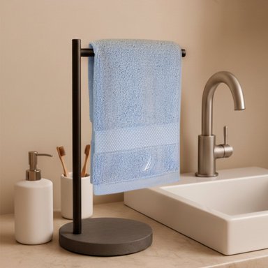 TOALLA DE CARA HEAVEN NAUTICA 100% ALGODON 33X50CM ALTA ABSORBENCIA CELESTE - 1