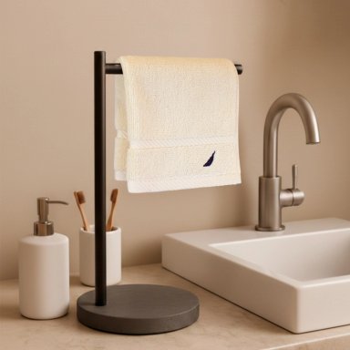 TOALLA DE CARA SIGNATURE NAUTICA 100% ALGODON 33X33CM PREMIUM BEIGE CLARO - 1