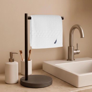 TOALLA DE CARA SIGNATURE NAUTICA 100% ALGODON 33X33CM FRESCURA Y SUAVIDAD BLANCA - 1