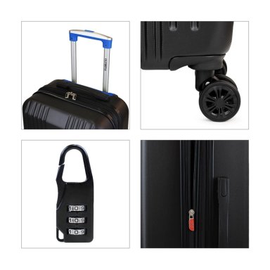 SET DE 3 MALETAS S+M+L OLYMPIA NEGRO-AZUL - 3