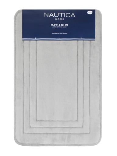 ALFOMBRA DE BAÑO NAUTICA HOME ENMARCADO 40X60CM GRIS - 4