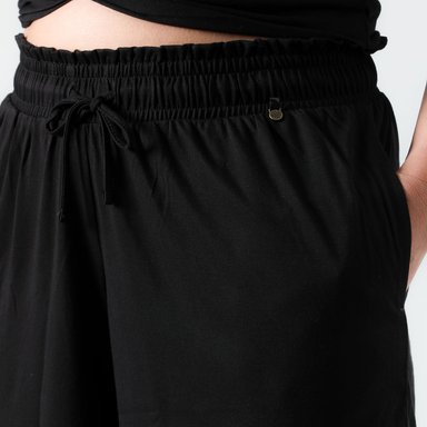 SHORT MUJER FLORES NEGRO 50365 CON PRETINA - 3
