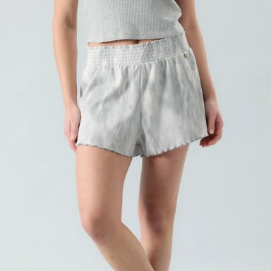 SHORT ALGODÓN MUJER FLORES GRIS 50370 RIB - 1