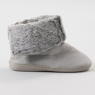 PANTUFLA MUJER FLORES 33304 BOTA SUEDE Y FUR - 3