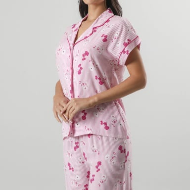 SET TOP CAMISERO + CAPRI PALAZZO MUJER FLORES 33579 - 1