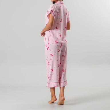 SET TOP CAMISERO + CAPRI PALAZZO MUJER FLORES 33579 - 2