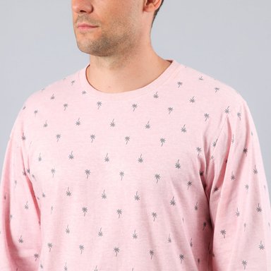 PIJAMA HOMBRE ESCOTE V PLATEADO - 2