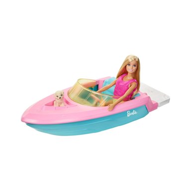 MUÑECA BARBIE LANCHA CON CHALECO SALVAVIDAS Y MASCOTA - 3