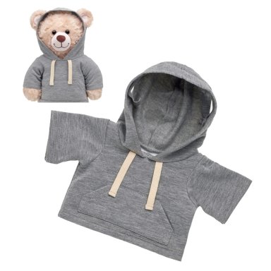 POLERON GRIS CON GORRO BUILD-A-BEAR - 1