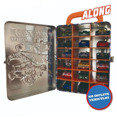 CAJA METALICA HOT WHEELS COLECCION PARA 18 AUTOS - B - 2
