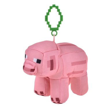 PELUCHE MINECRAFT CERDO CON CLIP PARA MOCHILA - 1