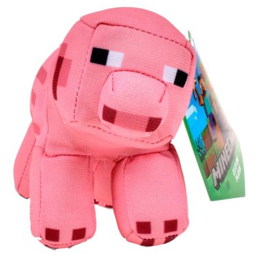 PELUCHE MINECRAFT CERDO CON CLIP PARA MOCHILA - 6