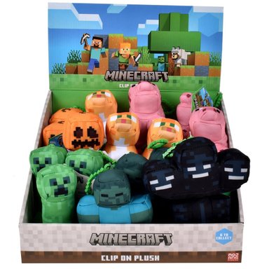 PELUCHE MINECRAFT CREEPER CON CLIP PORTATIL - 3
