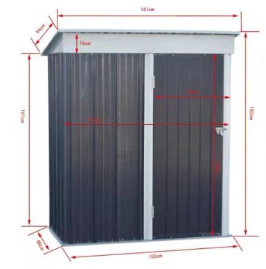 BODEGA DE JARDIN IGPRO NEGRA 1.49 MT2  162X92CM - 3