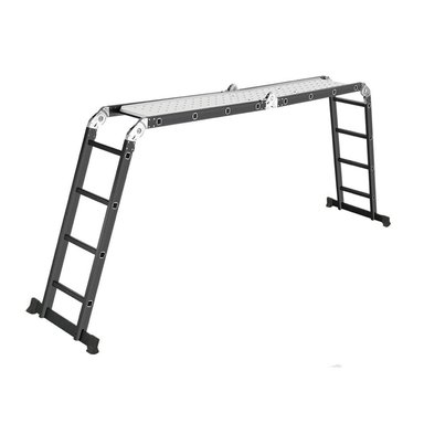 ESCALERA IGPRO 4.6MT PROFESIONAL HEAVY DUTY 16 PELDAÑOS NEGRA - 1