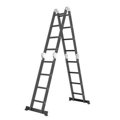 ESCALERA IGPRO 4.6MT PROFESIONAL HEAVY DUTY 16 PELDAÑOS NEGRA - 3