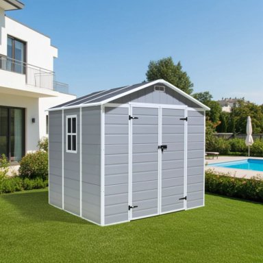 BODEGA JARDIN PLASTICO 7.5×6.5FT GRIS 4,6 M2 - 4