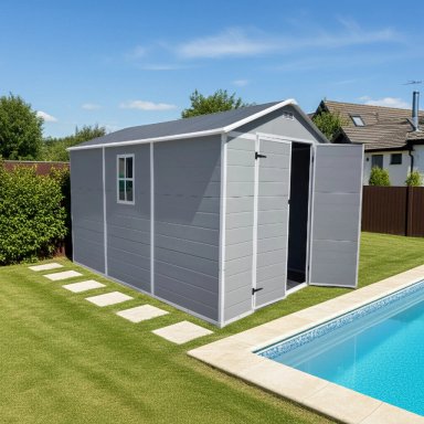 BODEGA JARDIN PLASTICO 7.5×10.7 FT GRIS 7,25 M2 - 3